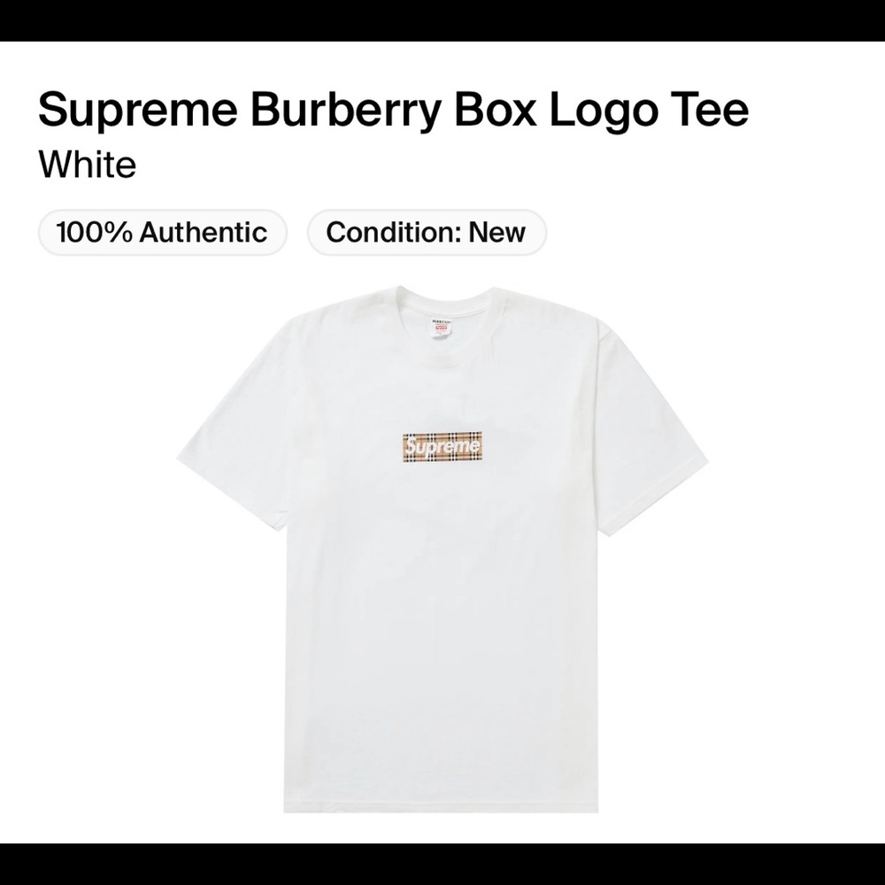 Supreme Burberry Box Logo Tee
